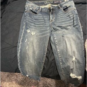 Grace In LA Ripped Skinny Jeans